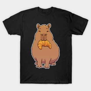 Capybara Croissant Pastry T-Shirt